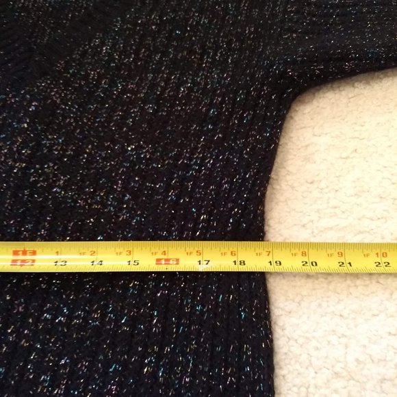 vintage 80s Benetton metallic chunky cable knit sweater dress NWOT - Picture 12 of 15